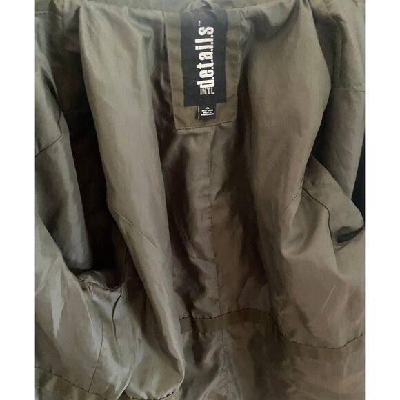 Intl d.e.t.a.i.l.s Womens XL Zip Front Jacket Dark Army Green Polyester - Picture 5 of 7